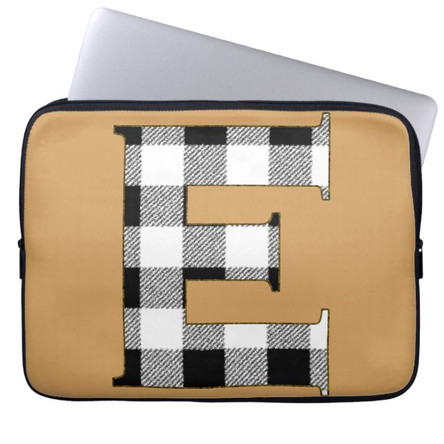 Gingham Check E Laptop Sleeve (Front)