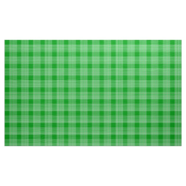 Gingham Check Green and White Fabric (Yard)