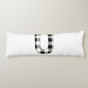 Gingham Check Letter U Body Cushion