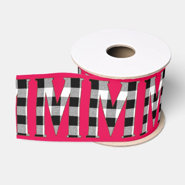 Gingham Check M Grosgrain Ribbon (Spool)