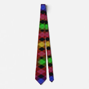 Gingham Check Multicolored Pattern Tie