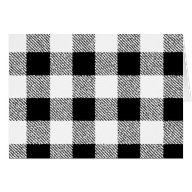 Gingham check pattern black and white (Front Horizontal)