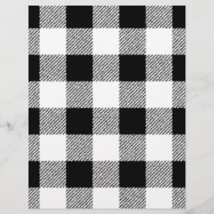 Gingham check pattern black and white flyer