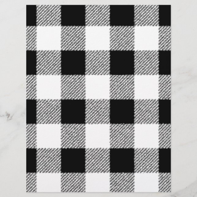 Gingham check pattern black and white flyer (Front)
