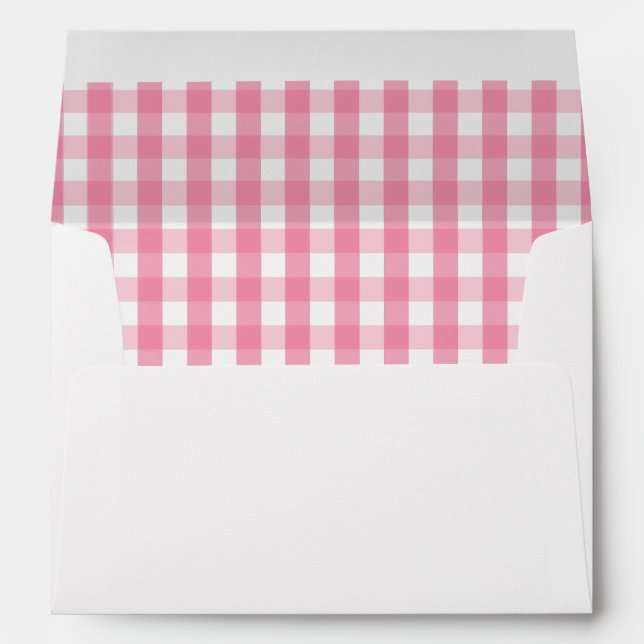 Gingham Check Pattern Envelope (Back (Bottom))
