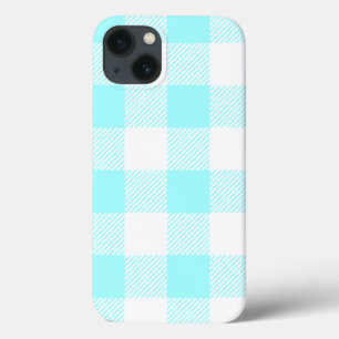 Gingham Check Pattern (light blue) iPhone 13 Case
