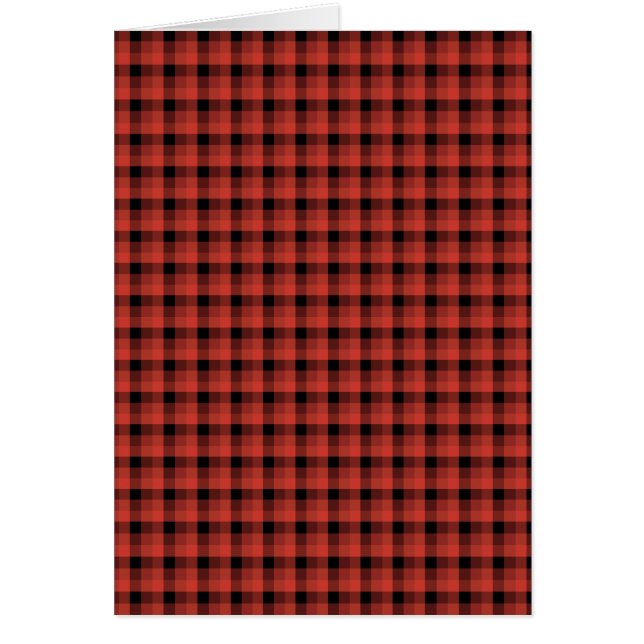 Gingham check pattern. Red and Black Plaid (Front)