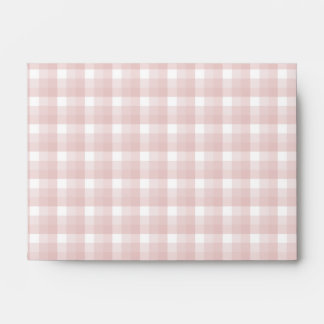 Gingham check pattern. Red and White. Envelope