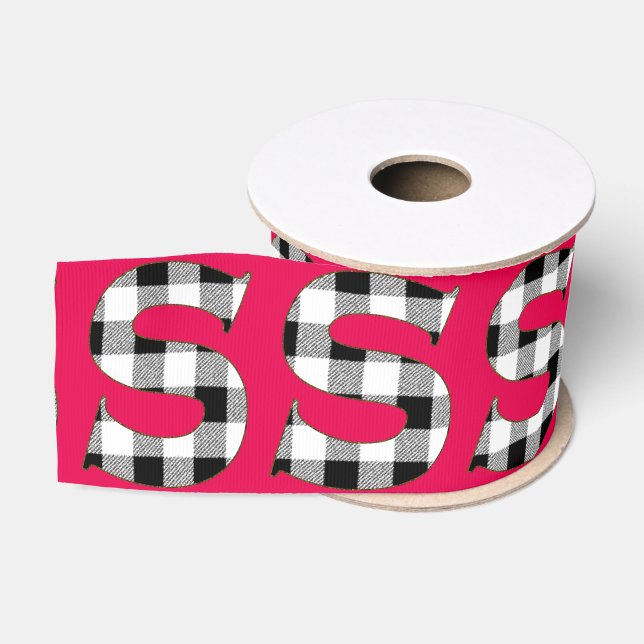 Gingham Check S Grosgrain Ribbon (Spool)