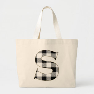 Gingham Check S Large Tote Bag