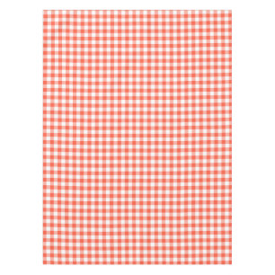Gingham Check Tablecloth   Orange And White Checks