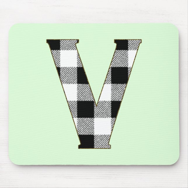 Gingham Check V Mouse Mat (Front)