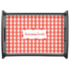 Gingham Checks Serving Trays
