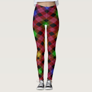 Gingham Chequered Multicolored Leggings