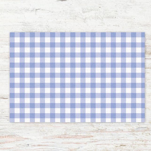 Gingham Chequered Patten in Pastel Colours Tissue Paper (In situ)