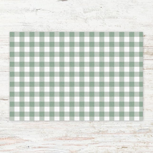 Gingham Chequered Patten in Pastel Colours Tissue Paper (In situ)
