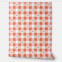 Gingham Chequered Pattern Heart Plaids