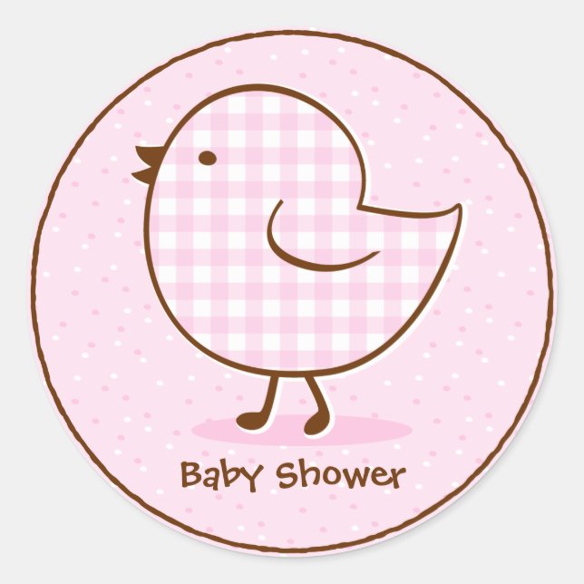 Gingham Chick Sticker (Front)