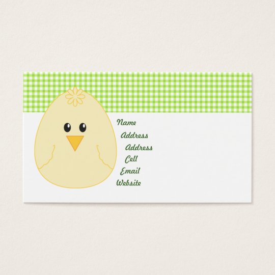 Gingham Chicken Profile Card