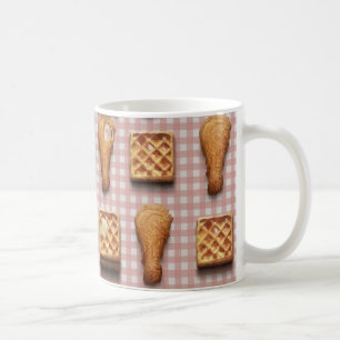 gingham chicken waffles coffee mug