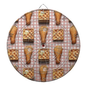 gingham chicken waffles dartboard