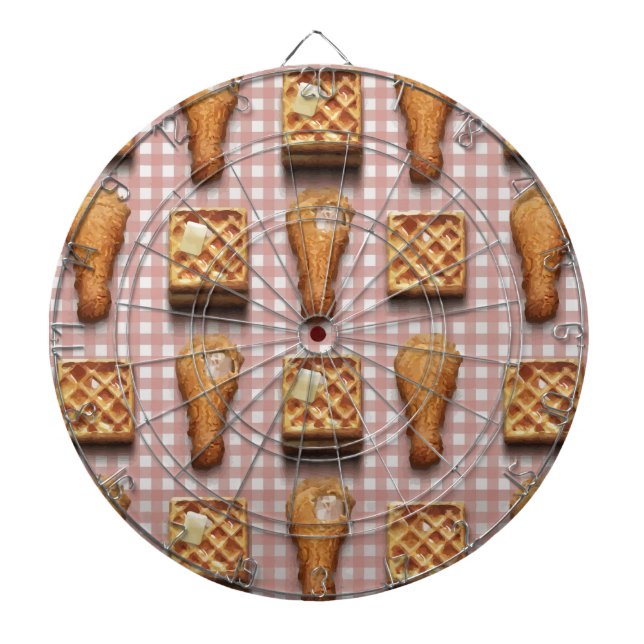 gingham chicken waffles dartboard (Front)