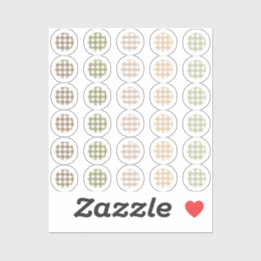 Gingham circles for planner/journals