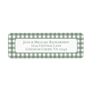 Gingham Cottage Cozy Check Pattern Green and White