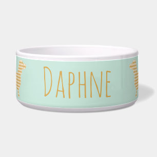 Gingham Dachshund on Duck Egg Blue - Casual Name