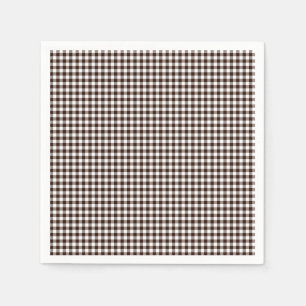 Gingham-Dark Brown-Paper Napkins