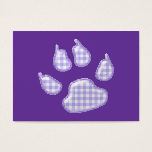 gingham dog paw - purple (Front)