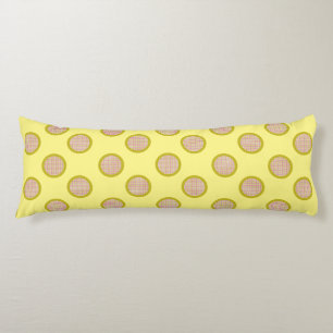 Gingham Dots, Green Body Pillow