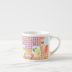 Gingham Dreaming of Summer Espresso Mug