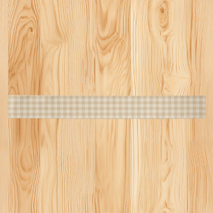 Gingham Elegant Cream Satin Ribbon