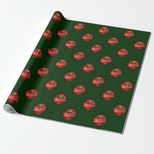 Gingham Feliz Navidad Wrapping Paper