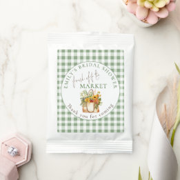 Gingham Fresh Off The Market Bridal Shower Favour