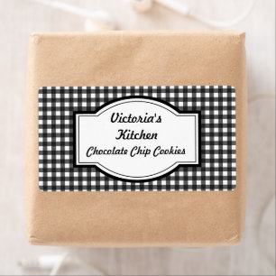 Gingham Gift Tags Personalized Kitchen Labels