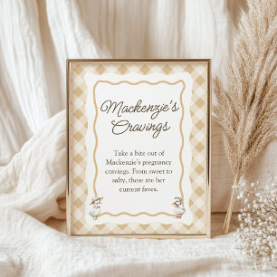 Gingham Goose Baby Shower Craving Station Sign