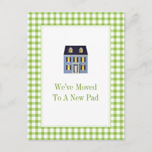 Gingham Home Moving Postcard