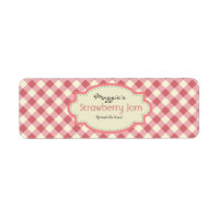 Gingham Jam Jar Labels, Customise