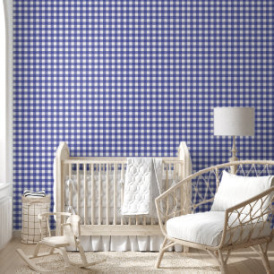 Gingham Lavender White  Wallpaper