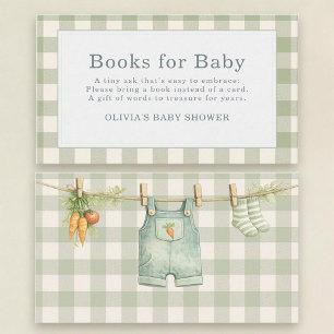 Gingham Locally Grown Books For Baby Enclosure Card