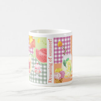 Gingham Patchwork Dreaming of Summer Coffee Mug