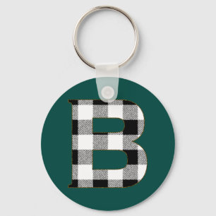 Gingham Pattern B Key Ring