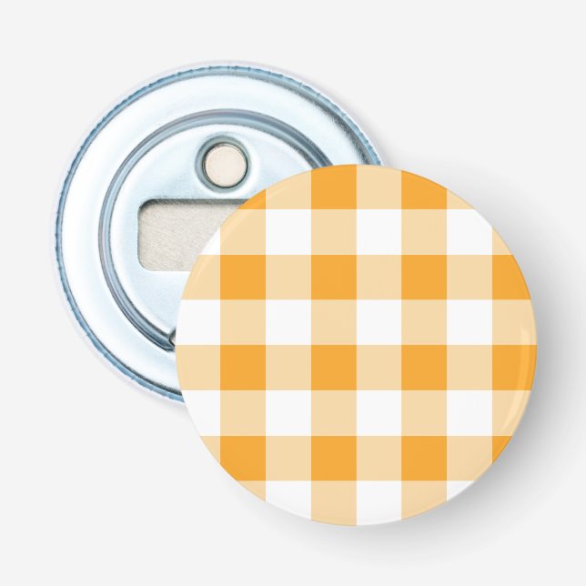 Gingham Pattern Bottle Opener (Front)