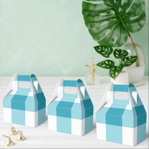 Gingham Pattern Favour Box