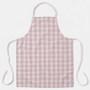 Gingham Pattern In Ballerina Preppy Pink Colours Apron