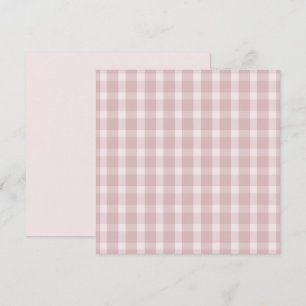 Gingham Pattern In Ballerina Preppy Pink Colours Card