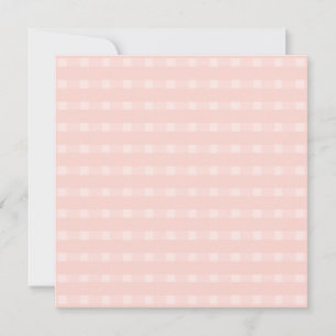 Gingham Pattern In Blush Pink And Pastel Peach Card