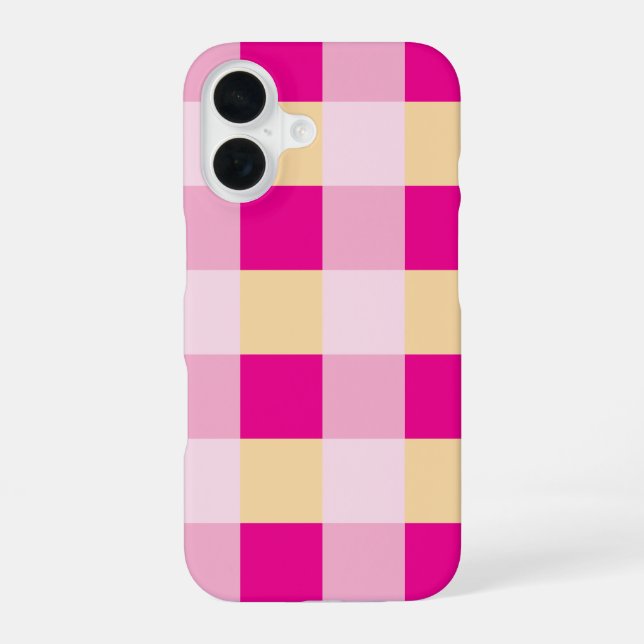 Gingham Pattern  iPhone 16 Case (Back)